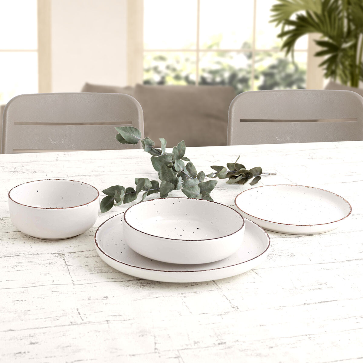 Servissats Quid Duna Beige Keramik 12 Delar